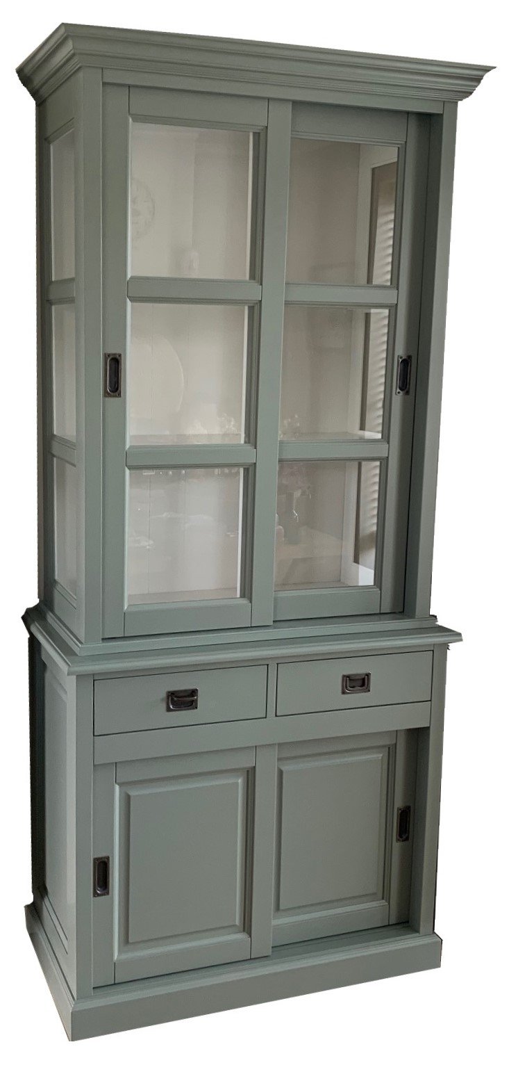 Buffetkast Putten Engels groen- wit 100 x 50/40 x 220 - nr. 1