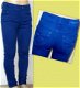 ### Nieuw : Mooie cobalt blauwe stretch spijkerbroek.(98/104) ### - 0 - Thumbnail