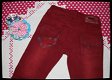 ### Nieuw : Prachtig rood gekleurde stretch spijkerbroek.(86/92) ### - 6 - Thumbnail