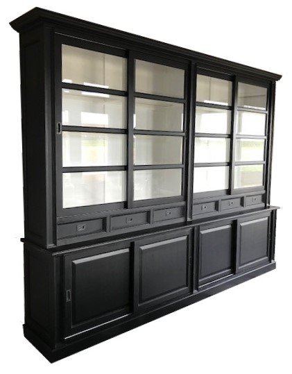 Buffetkast Utrecht XL zwart - wit 310 x 50/45 x 240 - nr. 1