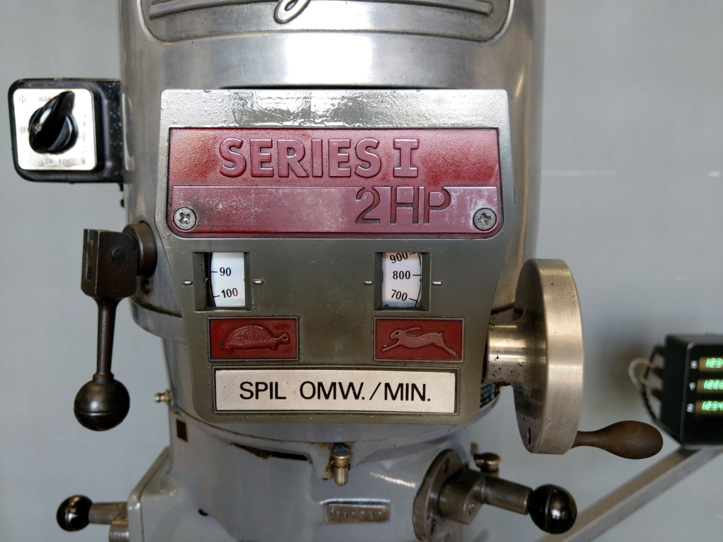 Vertical Milling Machine / Verticale toren freesmachine Bridgeport - Verkocht - Afbeelding 4
