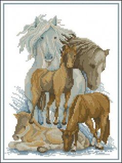 Borduurpakket Lanarte"PAARDEN"NIEUW !
