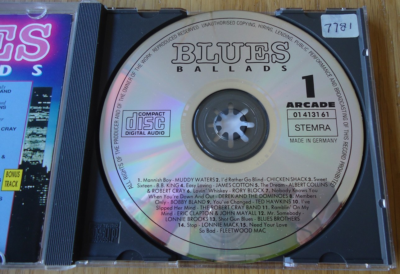 Originele verzamel-CD "Blues Ballads: Volume 1" van Arcade. - Afbeelding 3