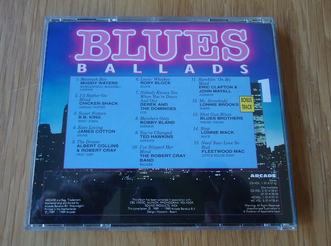 Originele verzamel-CD "Blues Ballads: Volume 1" van Arcade. - Afbeelding 5