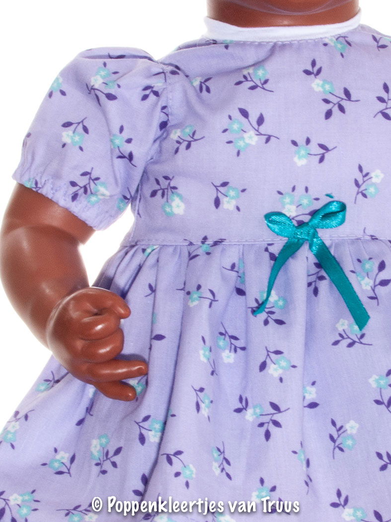 Annabel 46 cm Jurksetje bloemetjes/lila - Afbeelding 2
