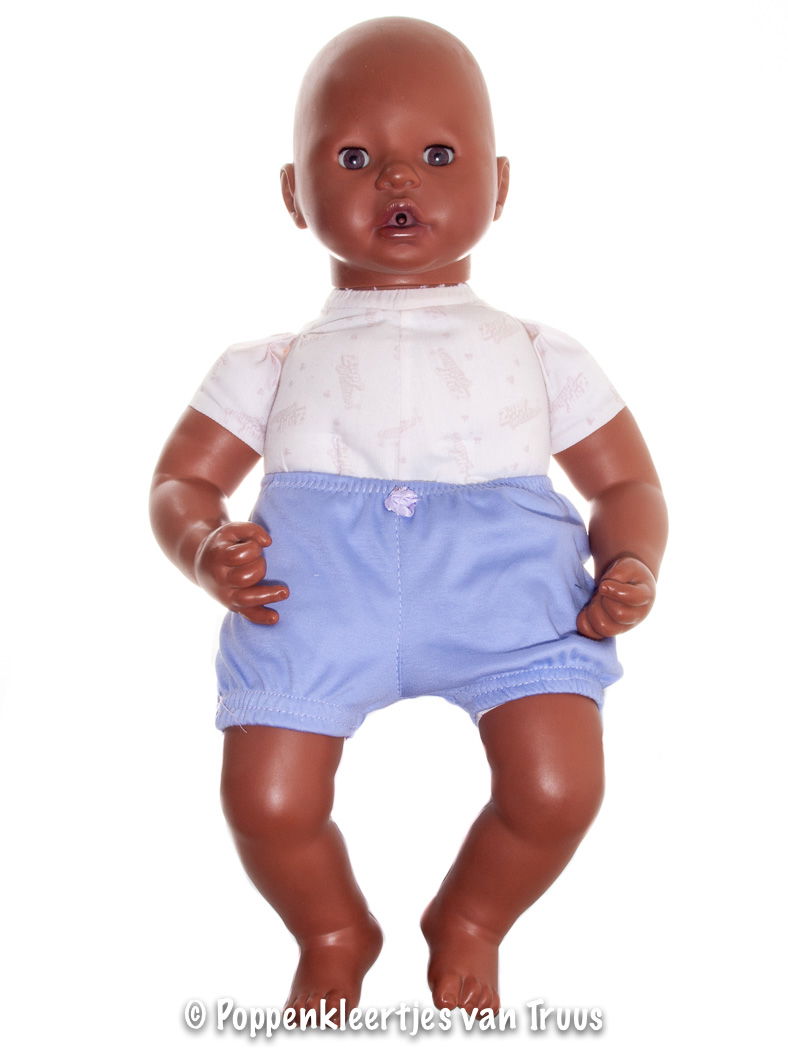 Annabel 46 cm Jurksetje bloemetjes/lila - Afbeelding 3