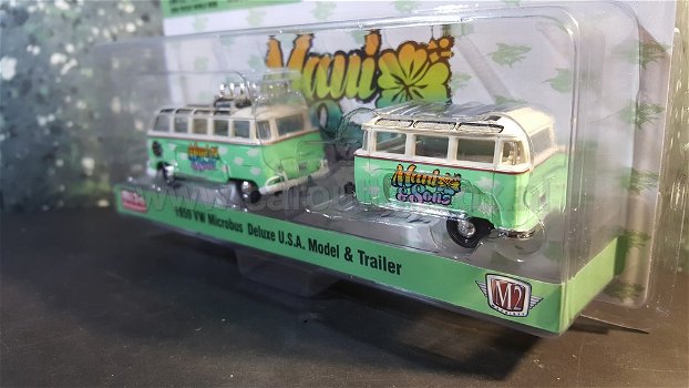 VW volkswagen T2 microbus & trailer MAUI & Son 1:64 M2 - 2