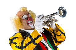 Muzikale Clown met draaiorgel en trompe - Afbeelding 3