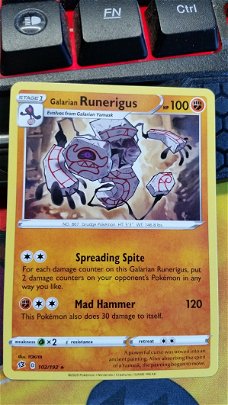 Galarian Runerigus  102/192  Rare Sword & Shield: Rebel Clash