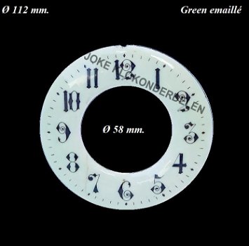 Wijzerplaat = Franse pendule = Green emaillé =42089 - 0