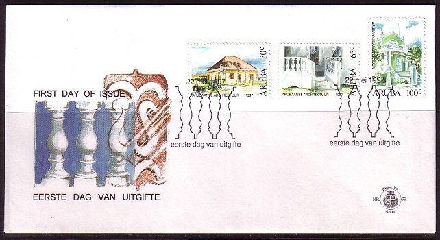 Aruba FDC E 69. Arubaanse architectuur. - 0