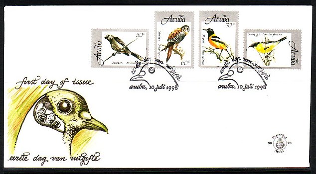 Aruba FDC E 76. Vogels. - 0