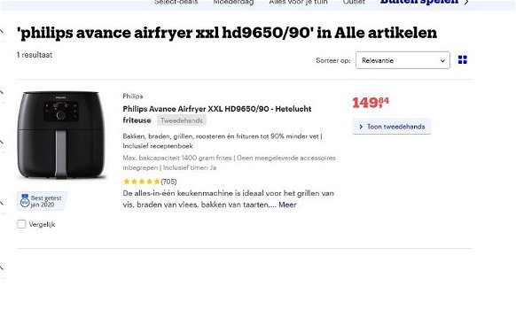 Philips Avance Airfryer XXL HD9650/90 - Hetelucht friteuse - 5