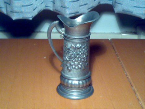 Vintage Beker (Tin?) Bloemmotief - 1