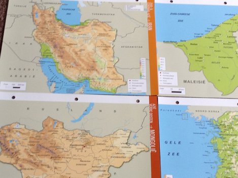 50 ATLAS KAARTEN groter dan A4 formaat,prachtige landkaarten,50 cartes du monde géographique - 5