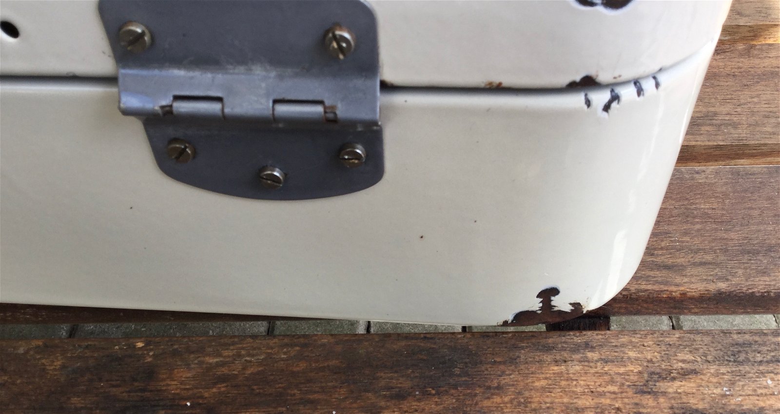 Vintage, brocante emaille broodtrommels - Afbeelding 4
