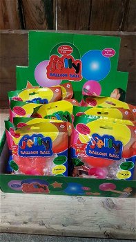 12 Ballon ballen met koord om te ketsen - 0