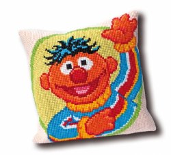 Borduurpakket kussen"SESAMSTRAAT"NIEUW!