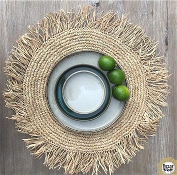 Placemat Raffia ø45 cm (4 stuks) – Bohemian Chique - 1