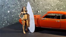 Diorama figuur SURFER CASEY AD057 1:18