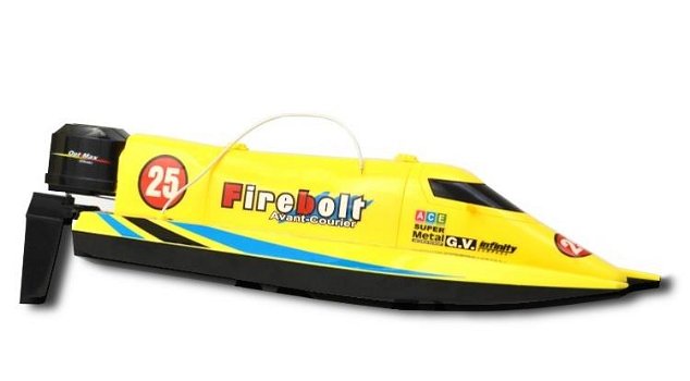 RC racing speedboot Firebolt 35 cm RTR geel - 0