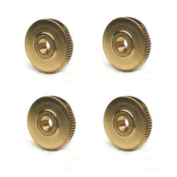 Gekartelde moer - MESSING - voor lantaarnklok, Luikse , Limburgse of soortgelijke klokken Ø 12 mm