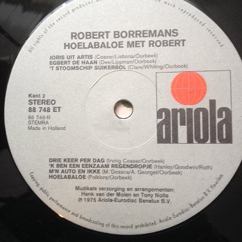 Robert Borremans – Hoelabaloe Met Robert Is Gek - 3