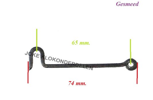 == Klokkast deurhaak = oud = 42173 - 1