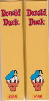 Donald Duck Jaargang 1986 compleet in 2 mooie orginele opbergmappen - 2