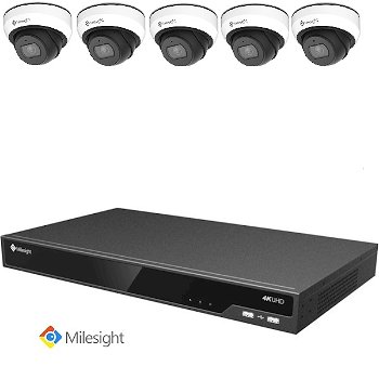 Milesight NVR 4TB met 1 - 16 2MP Dome camera's - 3