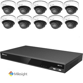 Milesight NVR 4TB met 1 - 16 2MP Dome camera's - 5