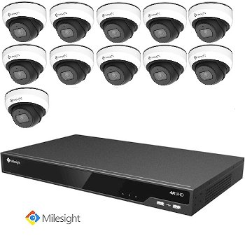 Milesight NVR 4TB met 1 - 16 2MP Dome camera's - 6