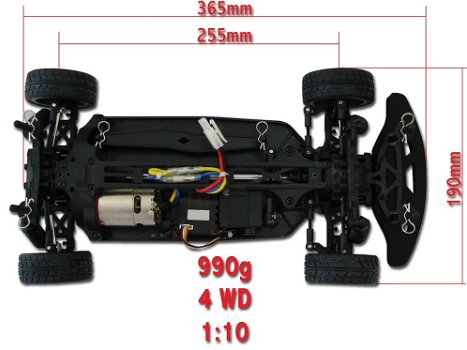 RC Auto BMW M3 GT2 E92 4WD + 2.4GHZ nieuw - 1