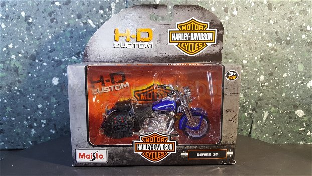 Harley Davidson 1999 Heritage Softail Springer blauw 1:18 Maisto - 3