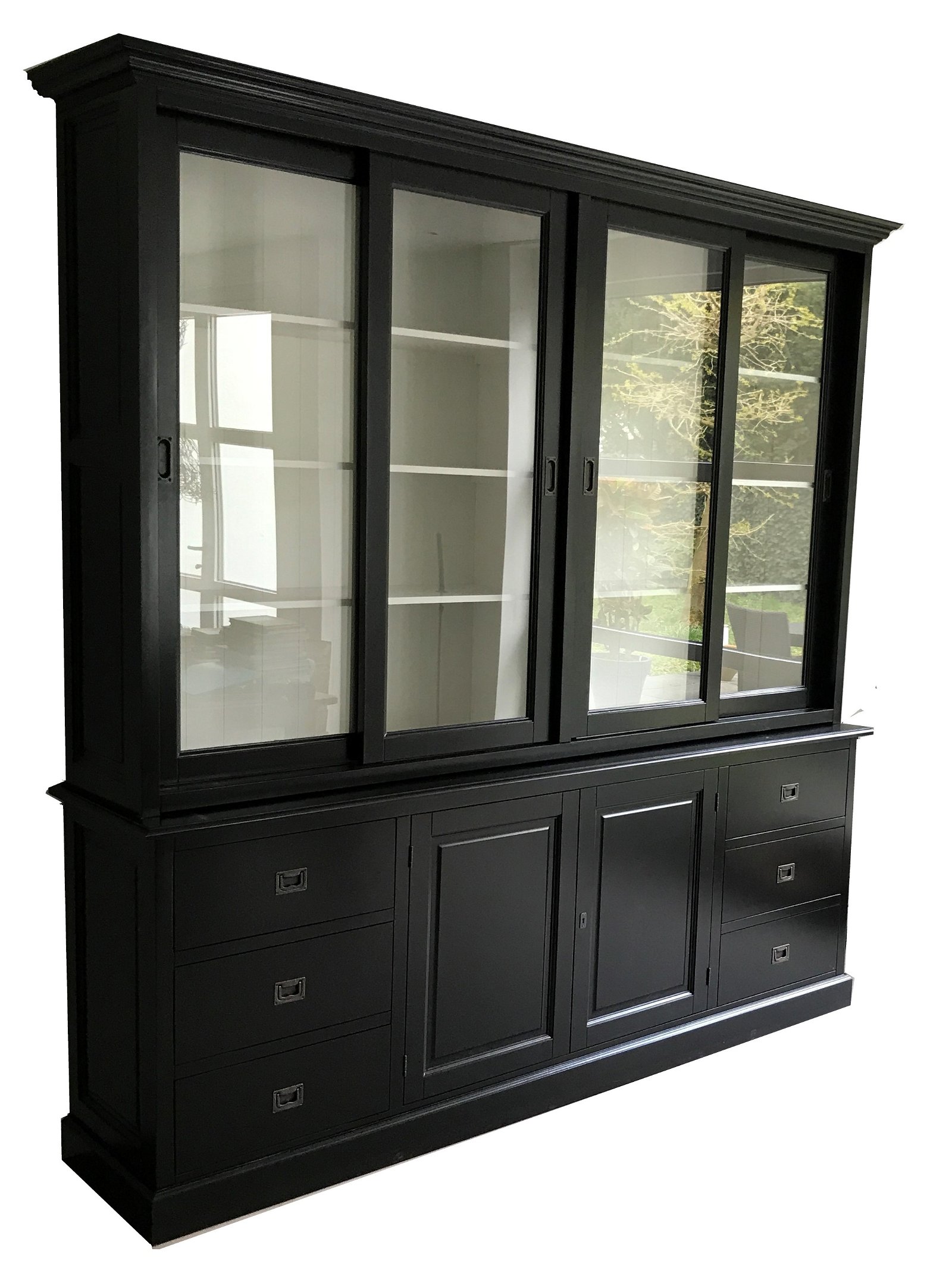 Buffetkast Lopik zwart - wit 240 x 50/40 x 240 - nr. 1