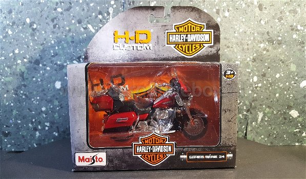 Harley Davidson Electra Glide 2013 rood 1:18 Maisto - 5