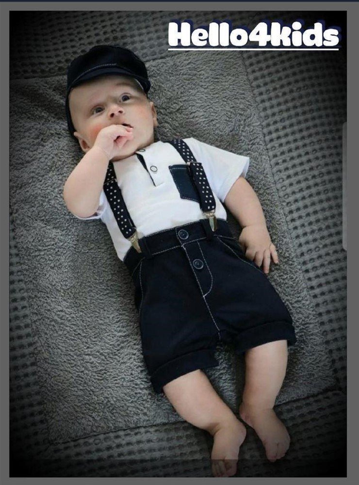 new baby kostuumpje bruidsjonker pakje doop korte broek - nr. 1