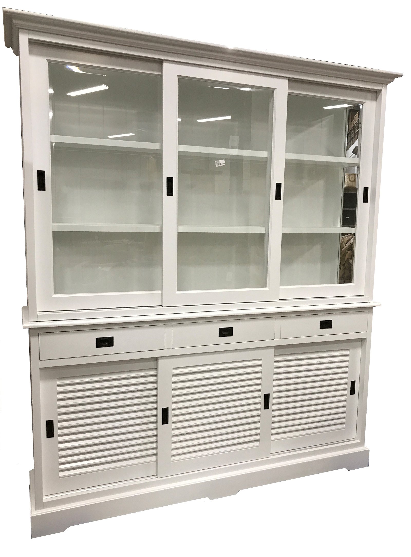 Buffetkast wit met louvredeuren 180 x 45/40 x 220 - nr. 1