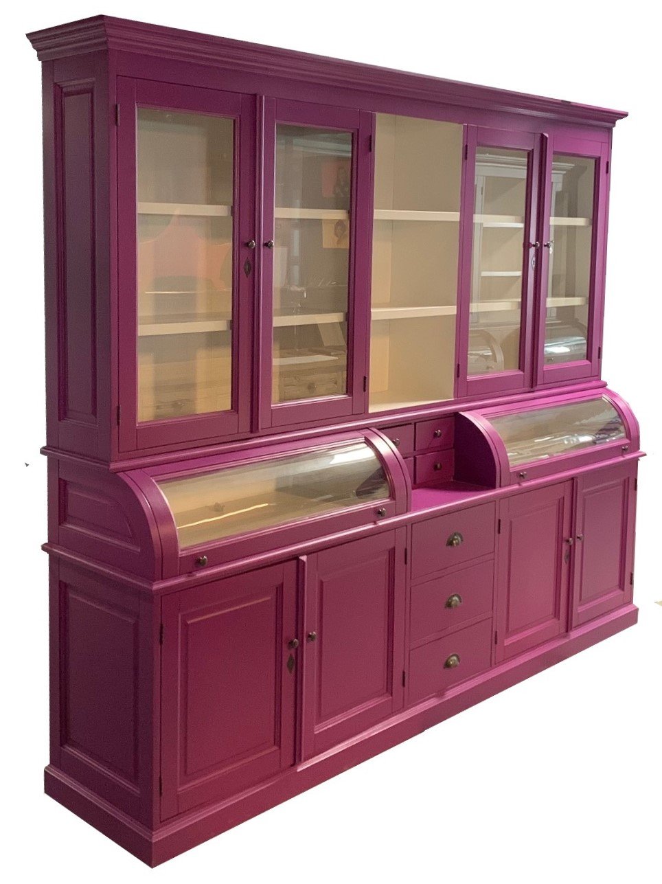 Buffetkast Bastiaan fuchsia - wit 260 x 50/35 x 210 - nr. 1
