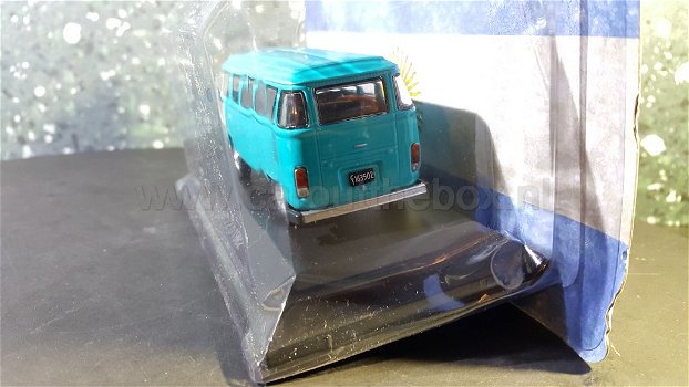 1982 Volkswagen Vw kombi t2 blauw 1:43 Atlas - 2