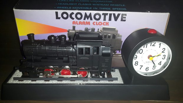 Locomotief wekker vintage in doos - 3