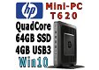 ...HP t620 Mini-PC QuadCore 1.5Ghz 4GB 64GB SSD | USB3 | Kodi - 0 - Thumbnail