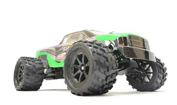 RC Auto Monstertruck WL toys Terminator 4WD 1:12 50km/u RTR groen - 1
