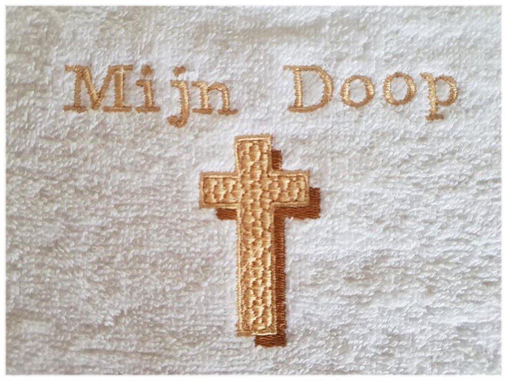 gratis naam zever doek Doopslab doopkleding slabbetje doop - Afbeelding 2