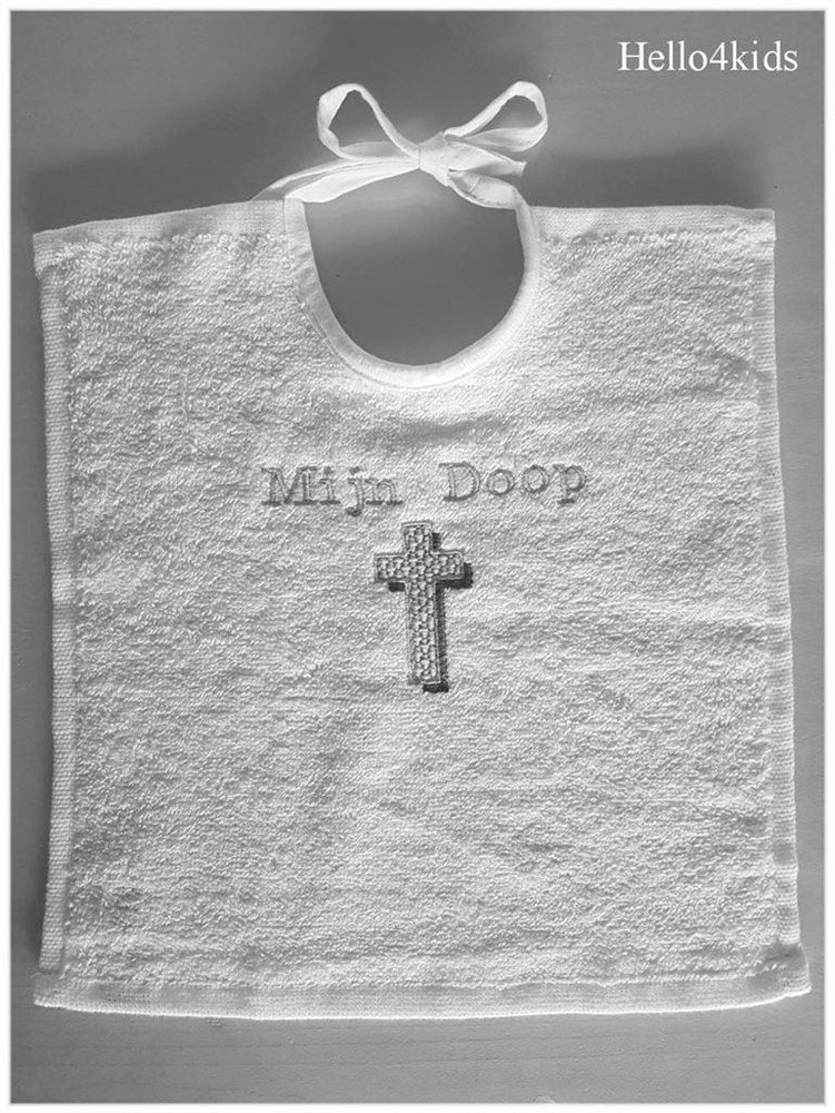 gratis naam zever doek Doopslab doopkleding slabbetje doop - Afbeelding 3
