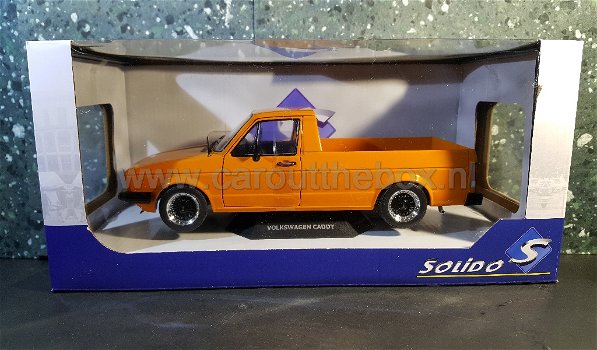 Volkswagen Caddy pick-up oranje 1:18 Solido - 5