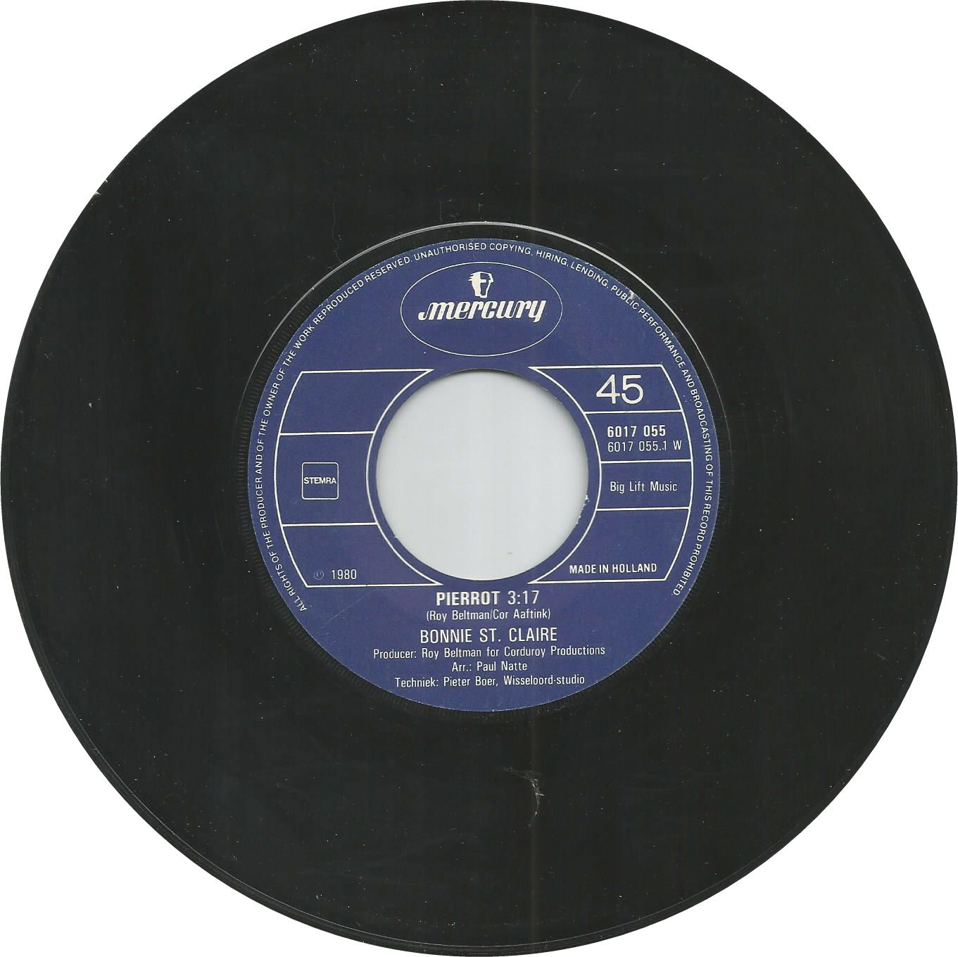 Bonnie St. Claire – Pierrot (1980) - nr. 1