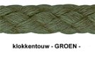 Luxe kwaliteit gevlochten klokkentouw dikte: 5 mm. Kleur: groen. - 0 - Thumbnail