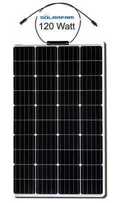 Goedkope 12V-MONO-FLEXIBLE 120W semi flexibele zonnepaneel