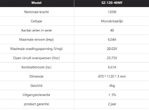 Goedkope 12V-MONO-FLEXIBLE 120W semi flexibele zonnepaneel - 1